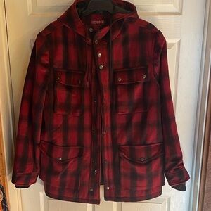 Merona Men's Red and Black Plaid Jacket